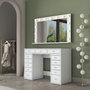 Hanah Home Mesa de Maquillaje con Espejo LED Blanco